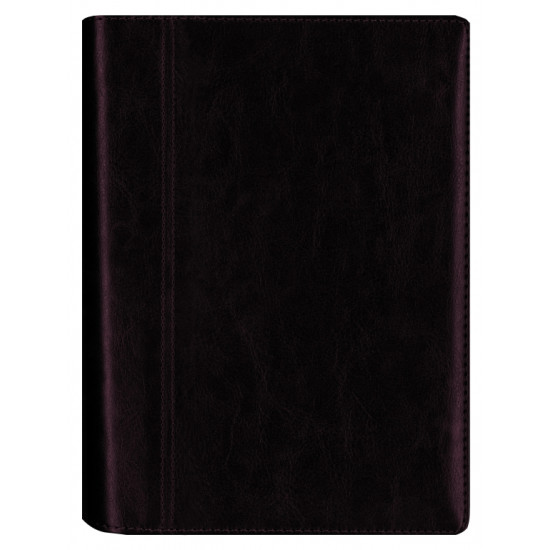 Plānotājs ar spirāli  Boss A5, mākslīga āda, dienas atvērums, tumši brūns