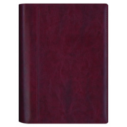 Plānotājs ar spirāli  Boss A5, mākslīga āda, dienas atvērums, bordo