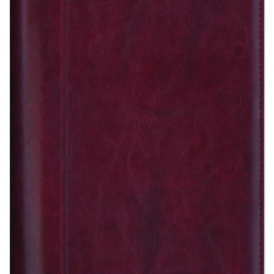 Plānotājs ar spirāli  Boss A5, mākslīga āda, dienas atvērums, bordo