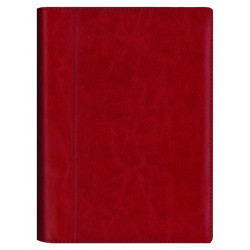 Plānotājs ar spirāli  Boss A5, mākslīga āda, dienas atvērums, sarkans