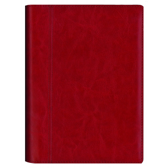 Plānotājs ar spirāli  Boss A5, mākslīga āda, dienas atvērums, sarkans