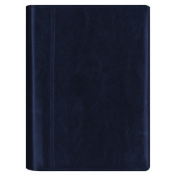 Plānotājs ar spirāli  Boss A5, mākslīga āda, dienas atvērums, tumši zils