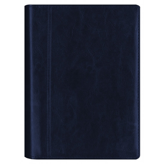 Plānotājs ar spirāli  Boss A5, mākslīga āda, dienas atvērums, tumši zils