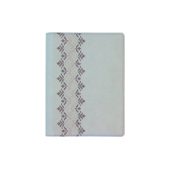 Plānotājs ar spirāli Boss Pattern  A5, mākslīga āda, dienas atvērums, gaiši pelēks