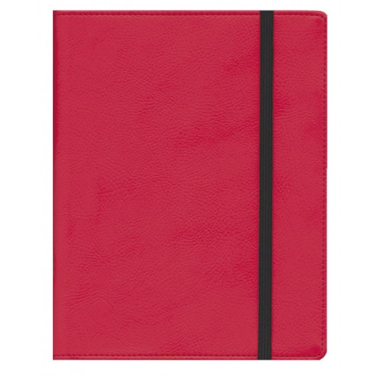 Plānotājs ar spirāli Boss Flex A5, elastīga mākslīgā āda, dienas atvērums, sarkans