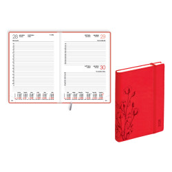 Plānotājs Manager Soft A5, mākslīgā āda, dienas atvērums, sarkans