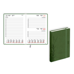 Plānotājs Manager Soft A5, mākslīgā āda, dienas atvērums, zaļš