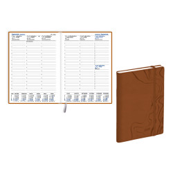 Plānotājs Prestige Soft A5, mākslīgā āda, nedēļas atvērums, brūns