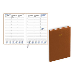 Plānotājs Prestige A5, mākslīgā āda ar tekstūru, nedēļas atvērums, brūns