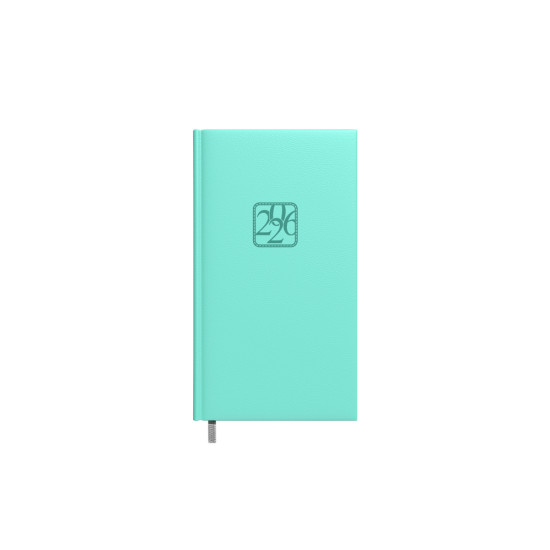 Plānotājs New Line A6+, mākslīgā āda, dienas atvērums, piparmētru zaļš