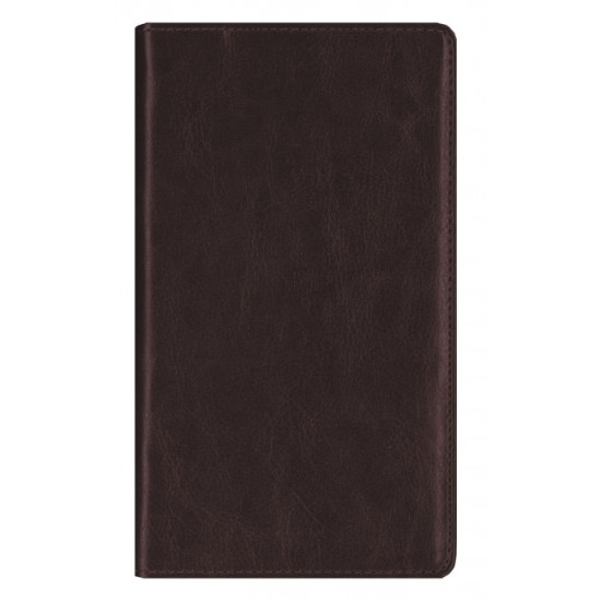 Kabatas plānotājs ar spirāli Midi Spirex, mākslīga āda, nedēļas atvērums, tumši brūns