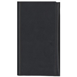 Kabatas plānotājs ar spirāli Midiplan, mākslīgā āda, nedēļas atvērums, melns