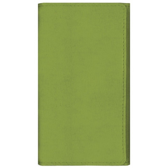 Kabatas plānotājs ar spirāli Midiplan, mākslīgā āda, nedēļas atvērums, gaiši zaļš