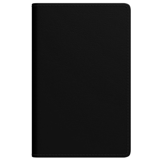 Kabatas plānotājs Mini A8, mākslīga āda, nedēļas atvērums, melns