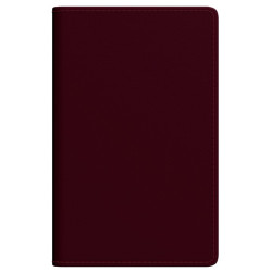 Kabatas plānotājs Mini A8, mākslīga āda, nedēļas atvērums, bordo