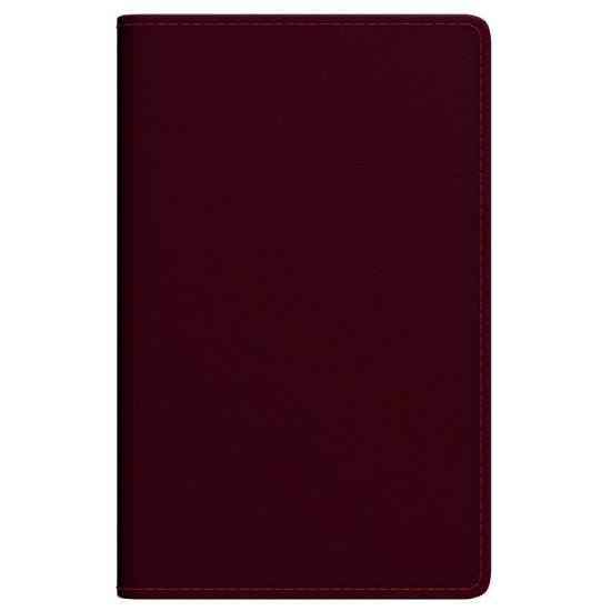 Kabatas plānotājs Mini A8, mākslīga āda, nedēļas atvērums, bordo