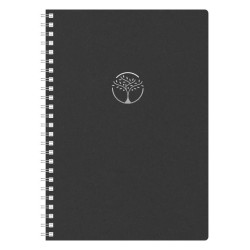 Plānotājs ar spirāli Unika Spiral Cardboard A5, nedēļas atvērums, melns