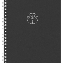 Plānotājs ar spirāli Unika Spiral Cardboard A5, nedēļas atvērums, melns