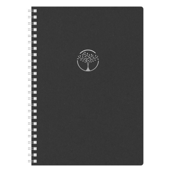 Plānotājs ar spirāli Unika Spiral Cardboard A5, nedēļas atvērums, melns