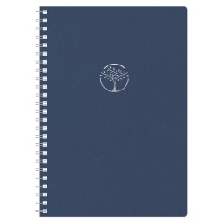 Plānotājs ar spirāli Unika Spiral Cardboard A5, nedēļas atvērums, tumši zils
