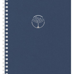 Plānotājs ar spirāli Unika Spiral Cardboard A5, nedēļas atvērums, tumši zils