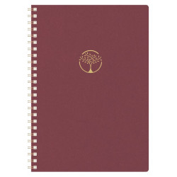 Plānotājs ar spirāli Unika Spiral Cardboard A5, nedēļas atvērums, sarkans