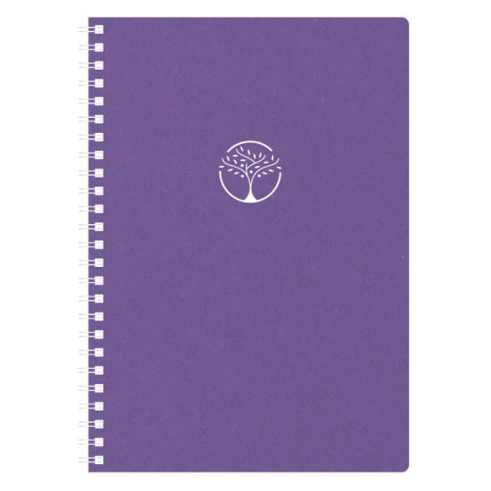 Plānotājs ar spirāli Unika Spiral Cardboard A5, nedēļas atvērums, violets