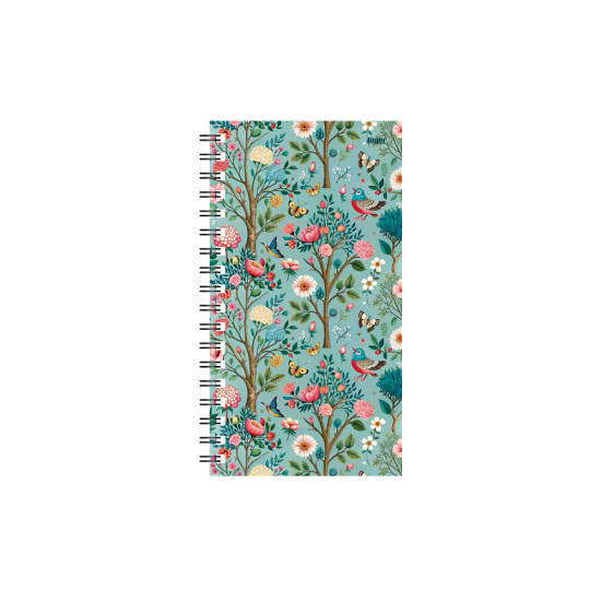 Kabatas plānotājs ar spirāli Midi Spiral Design, nedēļas atvērums, Rose Garden