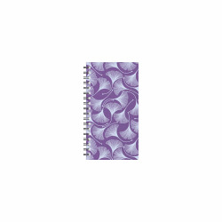 Kabatas plānotājs ar spirāli Midi Spiral Cardboard, nedēļas atvērums, lilac Flowers