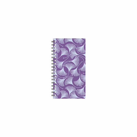Kabatas plānotājs ar spirāli Midi Spiral Cardboard, nedēļas atvērums, lilac Flowers