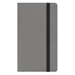 Kabatas plānotājs ar spirāli Midi Flex Nedēļa, mākslīgā āda, pelēks