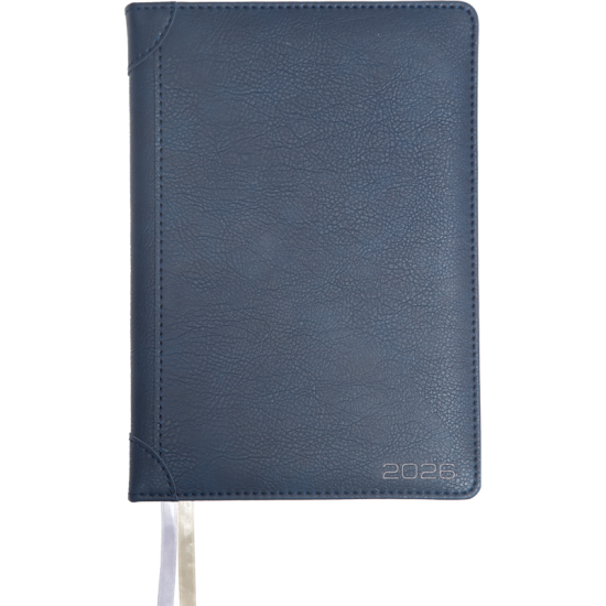 Plānotājs College Seattle 2026 A5, dienas atvērums, cietos vākos, tumši zils