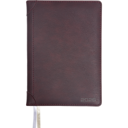 Plānotājs College Seattle 2026 A5, dienas atvērums, cietos vākos, brūns