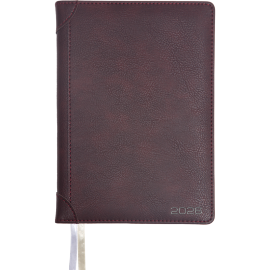 Plānotājs College Seattle 2026 A5, dienas atvērums, cietos vākos, brūns