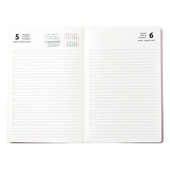 Plānotājs College Regent 2026 A5, dienas atvērums, cietos vākos, metāliski zils