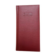 Plānotājs Kreska 2026 Viva 82x163mm, nedēļas atvērums, sarkans