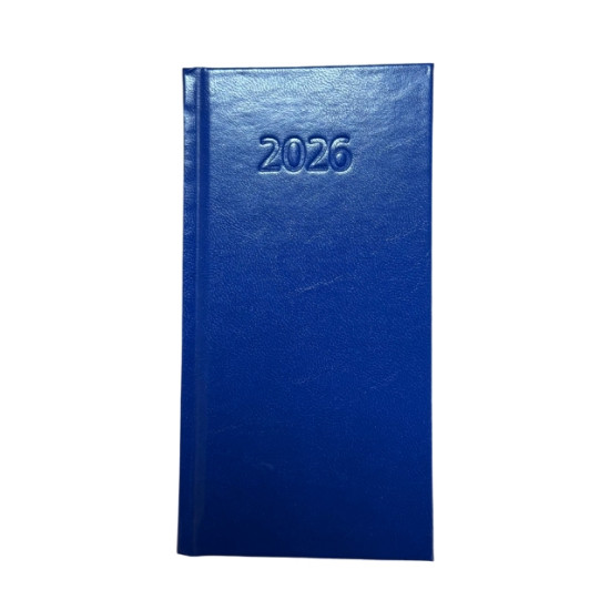 Plānotājs Kreska 2026 82x163mm, nedēļas atvērums, zils