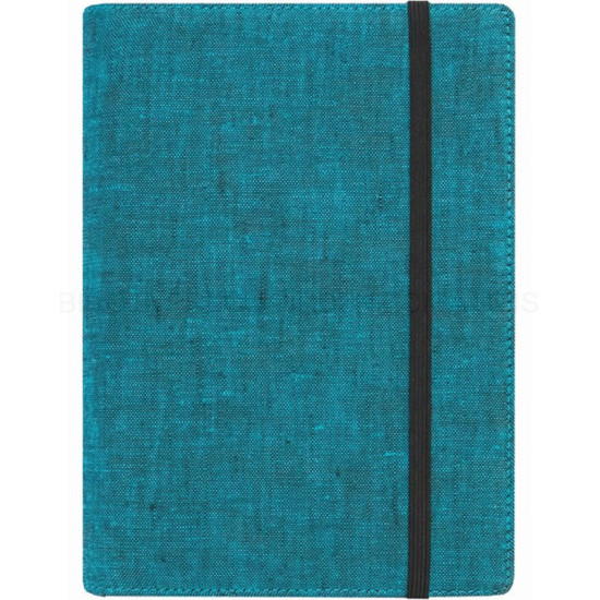 Plānotājs Boss Linen ar spirāli A5, ar gumijas aizdari, tirkīza