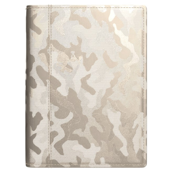 Plānotājs ar spirāli Spirex Metallic A5, mākslīgā āda, nedēļas atvērums, bēšs