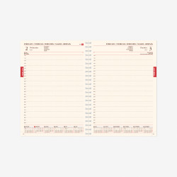 Satura bloks Senator Spiral A4, PVC, dienas atvērums, caurspīdīgs vāks