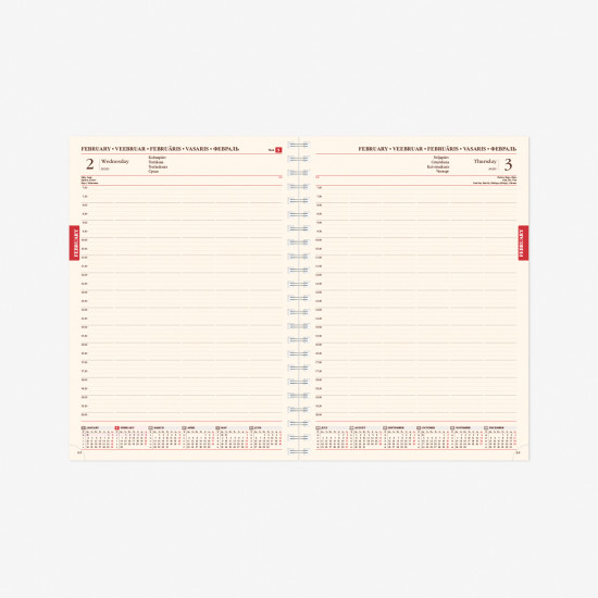 Satura bloks Senator Spiral A4, PVC, dienas atvērums, caurspīdīgs vāks