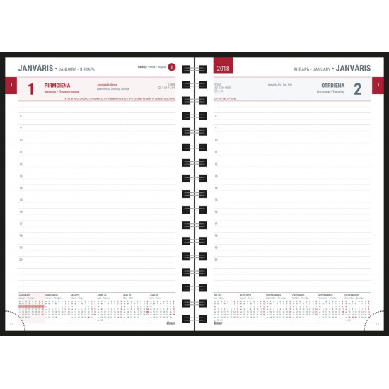 Satura bloks Boss Diena A5