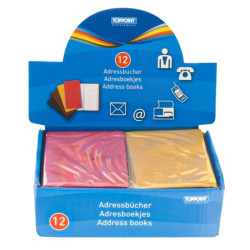 Adrešu grāmata TopPoint, 8.7x15.4cm, asorti
