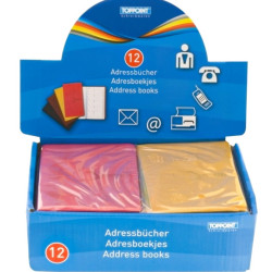 Adrešu grāmata TopPoint, 8.7x15.4cm, asorti