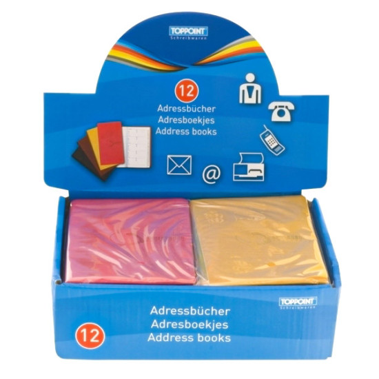 Adrešu grāmata TopPoint, 8.7x15.4cm, asorti
