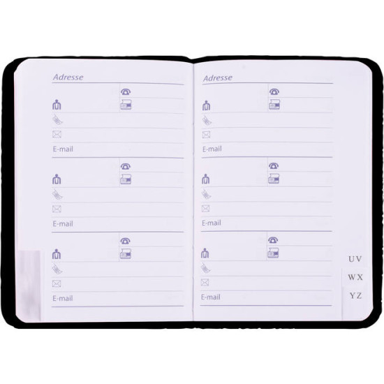 Adrešu grāmata TopPoint, 8.7x15.4cm, asorti