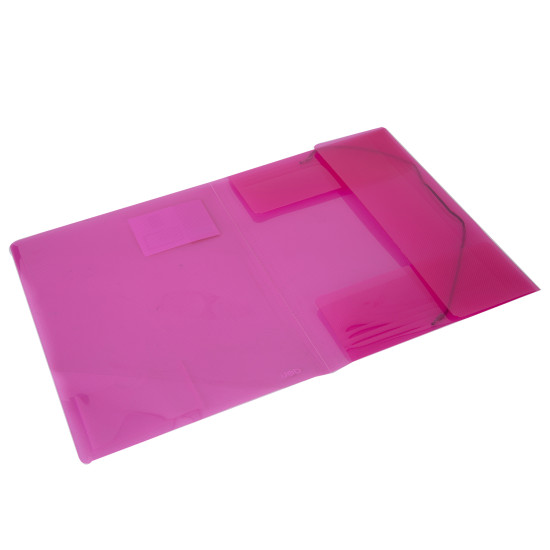 Mape ar gumiju Deli Start A4, plastikāta, asorti