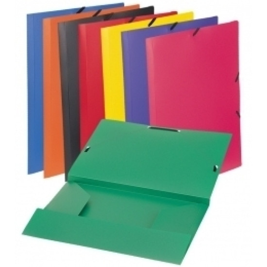 Mape ar gumiju Viquel Chemise A4, plastikāta, matēta, zaļa