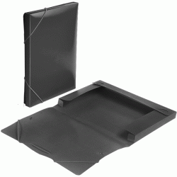 *Mape-kārba ar gumiju deVente A5, 2.5cm, plastikāta, melna