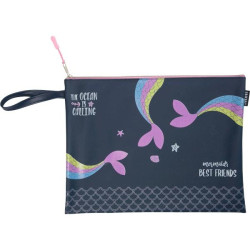 *Mape ar rāvējslēdzēju deVente Mermaid, A4 33x24x1cm, silikona, tumši zila